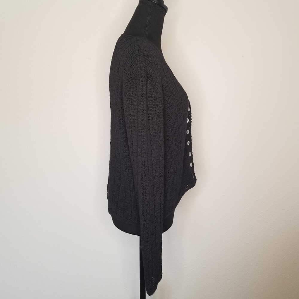 Pendleton Cardigan Black Sweater Cotton Blend She… - image 4